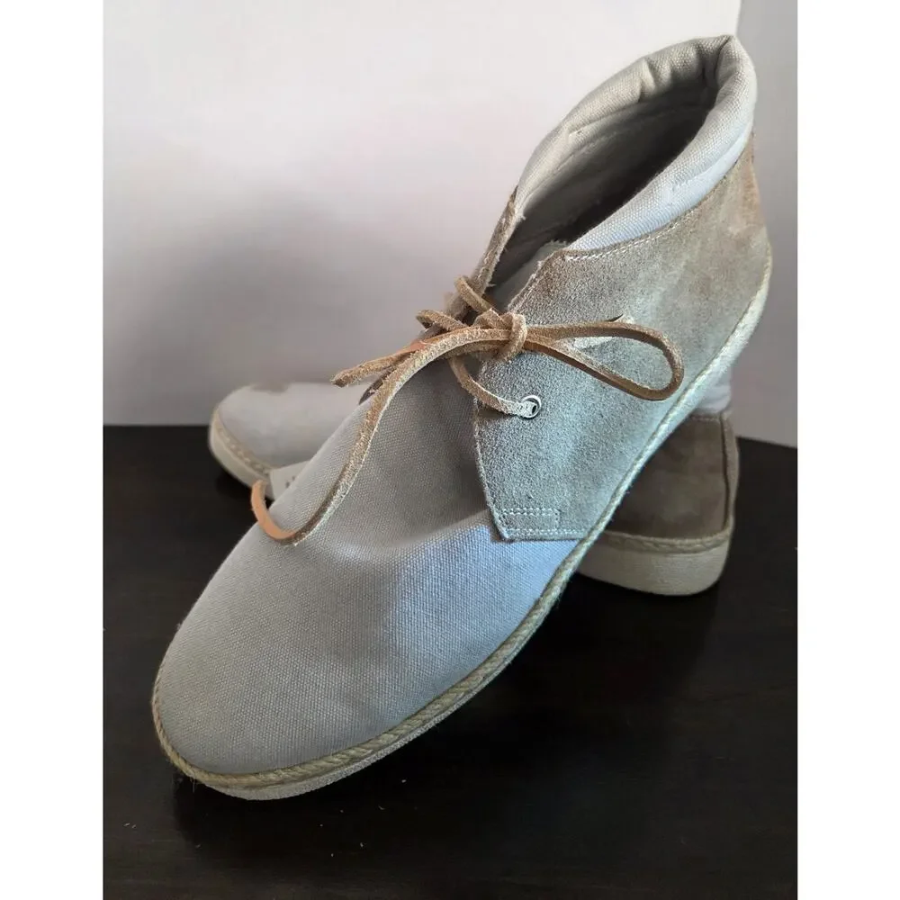 New Be Positive x Spence Chukka Boot Canvas Suede Cream Tan Size 44 (US 10.5)